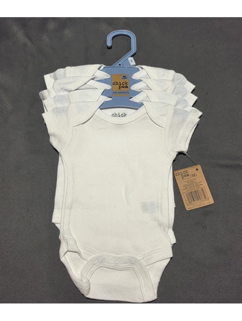 Chick Pea White Bodysuits & Cribmates Dinosaur Hat Mitten Set NB NWT